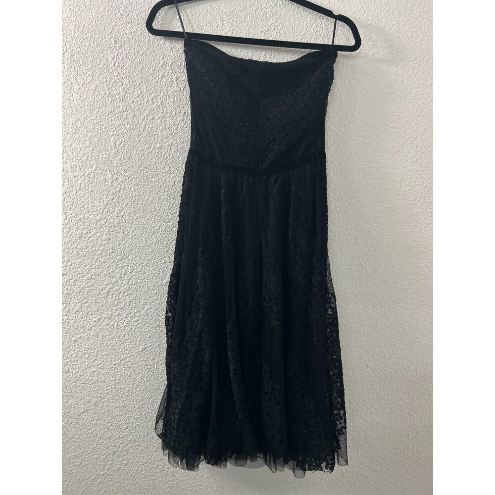Arden B Sz S Black Lace‎ Mesh Strapless Tube Mini Dress Grunge WhimsiGoth Witchy